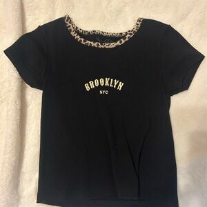 Brandy Melville Black Baby Tee NWOT